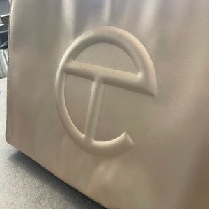 Telfar Global Metallic Blush Tote